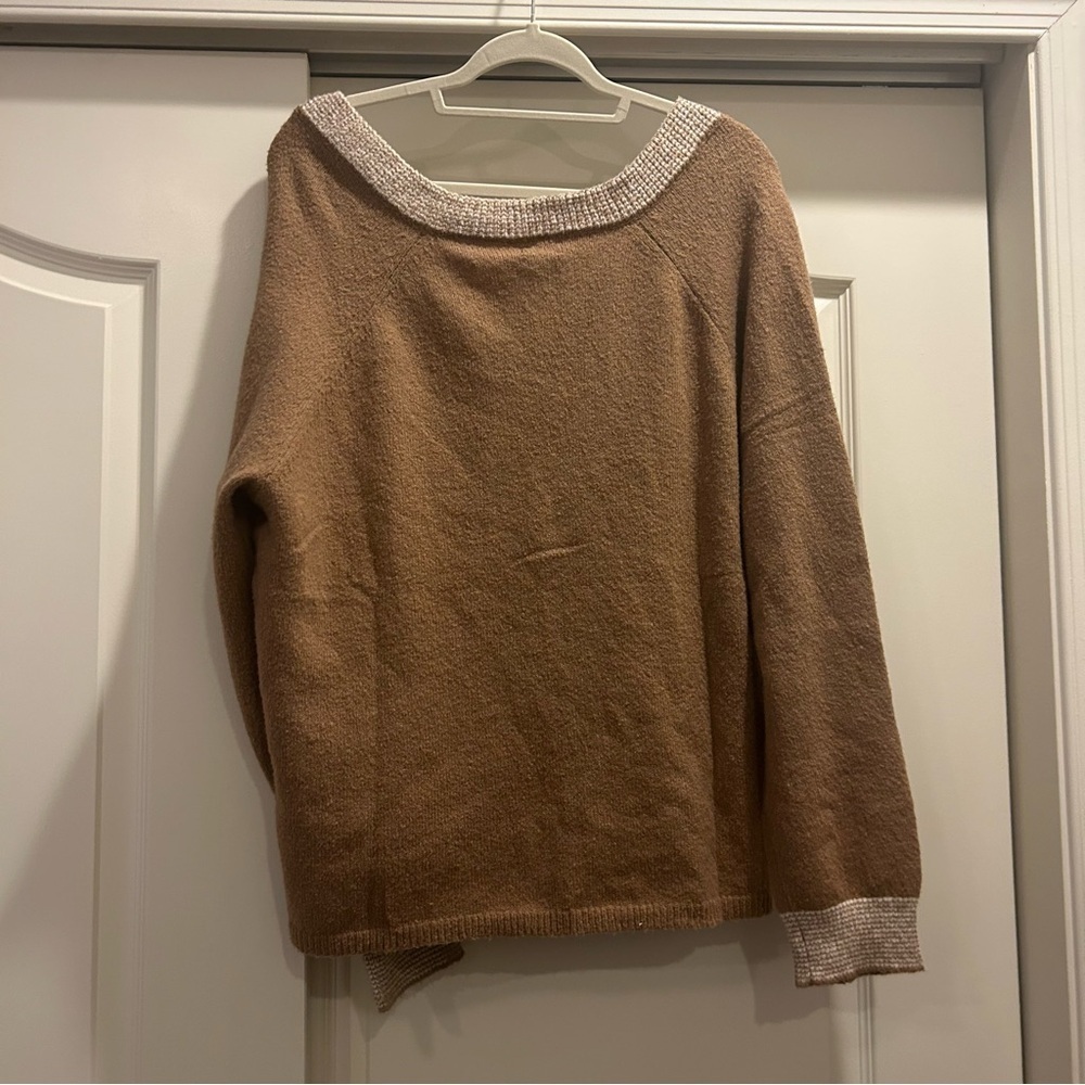 NWT Faherty Serene Sweater Chai Latte - Picture 8 of 8